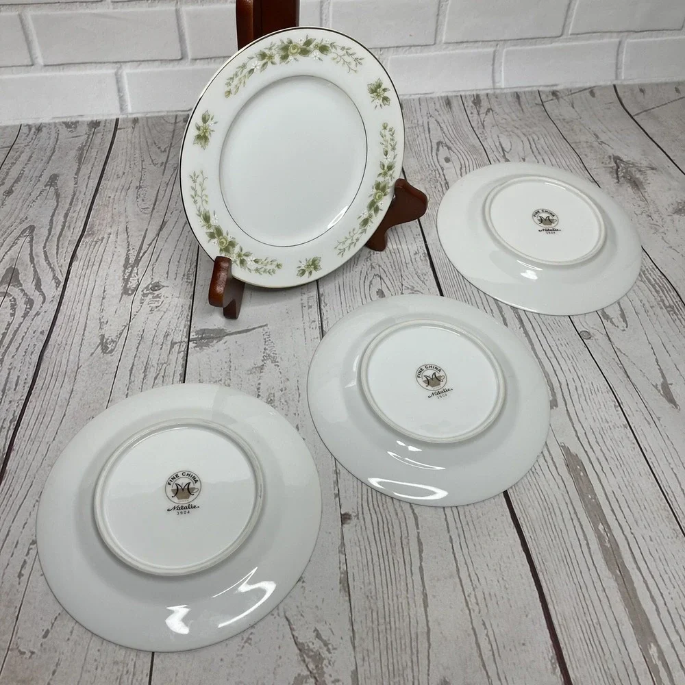 4‎ Fine China Natalie M 3904 Bread Plates Plate Dessert Japan Floral 6 1/4
